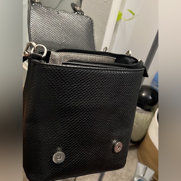 Black Mini Backpack + shoulder or crossbody bag purse - Picture 2 of 12